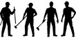 © ShadowStocks - Construction workers vector silhouettes