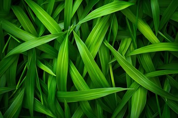 Wall Mural -  Lush Green Grass Blades