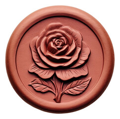 Wall Mural - PNG  Seal Wax Stamp rose white background creativity dishware.