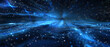 © XIN KONG - Artificial Intelligence Digital Background with a Futuristic High-Tech Illusion of Computer Symbol Style, Featuring Deep Blue Gradient and Red Bokeh Lights for Enhanced Depth and Contrast, Perfect for