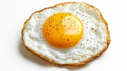 fried egg isolated on white background