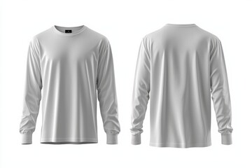 White Long Sleeve Tshirt Mockup Isolated created with Generative AI