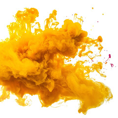 Aufkleber - Transparent yellow smoke explosion.