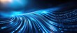© Sumet - Abstract blue wave background with glowing lines and particles, representing technology, data flow, and digital innovation.