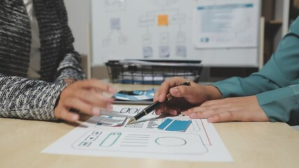 The designer team is designing the uxui system to make the uxui system work well on new phones and support system updates. Website development concept UI UX front end designer