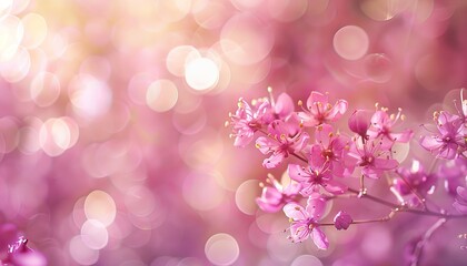 Enchanting Beauty: Violet Kermek Flowers in a Pink Bokeh Wonderland