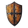 © agrus_aiart - isolated old medieval shield with cross