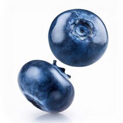 Wall Mural - Falling Blueberry isolated on white background