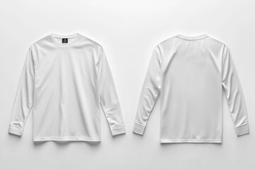 White Long Sleeve Tshirt Mockup Isolated created with Generative AI