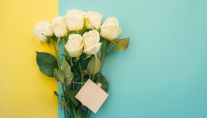 Whimsical White Roses: A Colorful Canvas for Special Occasions