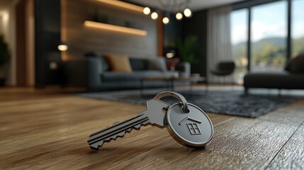 Wall Mural - Unlocking New Beginnings: Key to a Bright Home Investment Opportunity