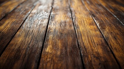 Poster - The warm tones of the wooden floor create a cozy atmosphere, showcasing its grain and textures. Natural light enhances its rustic charm and character