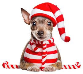 Poster - PNG Chihuahua christmas portrait mammal transparent background