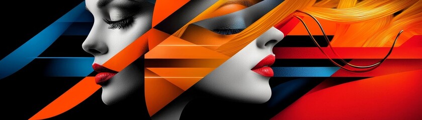 Wall Mural - Bold, graphic poster design with eye-catching typography and vibrant colors, contemporary, visual impact