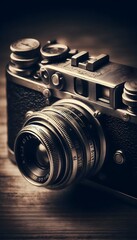 Wall Mural - Close-up of a vintage camera