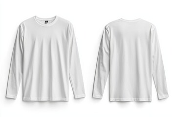 White Long Sleeve Tshirt Mockup Isolated created with Generative AI