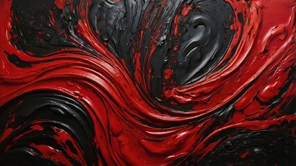 Boundless imagination, red-black storm, color spirit generative AI