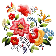 Canvas Print - PNG  Shurch in embroidery style pattern creativity needlework.