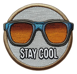 sunglasses patch for cool accessories, cut out - stock png.