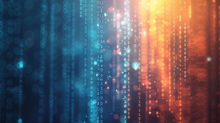 Abstract Digital Binary Code Background