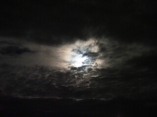 Wall Mural - moon behind clouds
