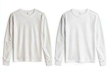 White Long Sleeve Tshirt Mockup Isolated created with Generative AI