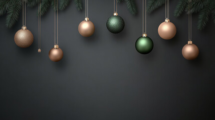 slate grey Christmas background, space for copy text