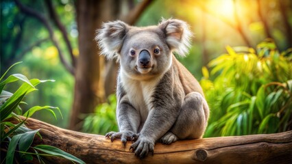 a koala with beautiful natural background