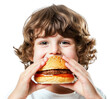 © Rawpixel.com - PNG Kid eating burger food hamburger innocence.