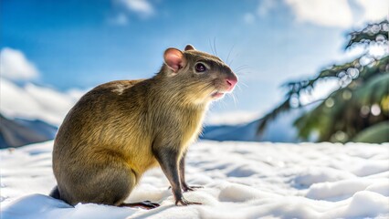 Wall Mural - an agouti with beautiful natural background