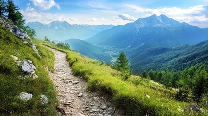 Wall Mural - Mountain Trail Landscape