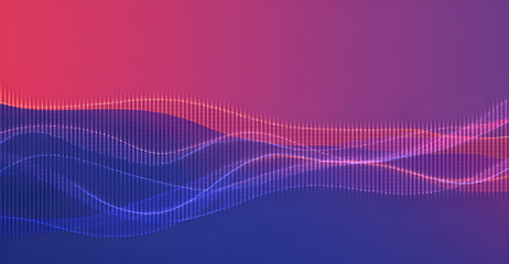 Generative AI  A minimalist and simple wallpaper with cool wave lines and calming colors, Simply minimalist modern background, cool abstract wave with neon color background, cool neon background