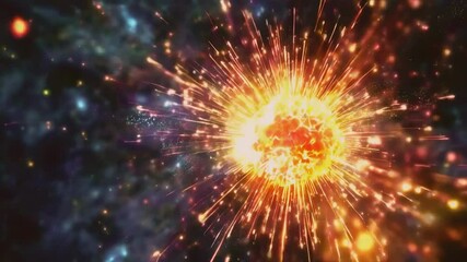 Wall Mural - Glowing Particle Burst