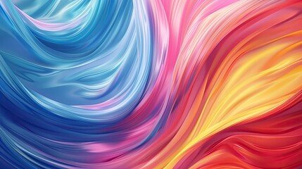 Canvas Print - abstract swirling colors of blue and red