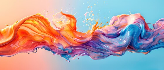 Canvas Print - abstract splash of vibrant colors