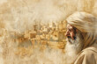 © fotoyou - Portrait of Biblical Old Man in Sepia. Patriarch Abraham, Isaac or Jacob
