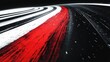 © Ilmi - Abstract racing design, red white and black color scheme, speed lines, minimalism, grainy texture