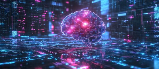 Wall Mural - modern computing concept in artificial intelligence