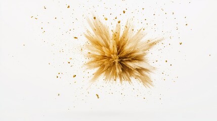 Dynamic explosion against a white background showcasing vibrant colors and intricate details in high resolution