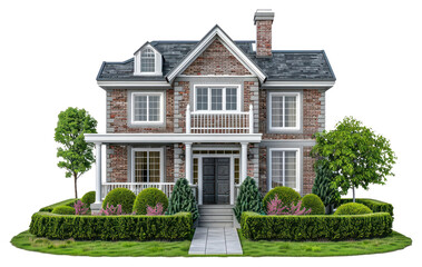 Wall Mural - Charming suburban brick house