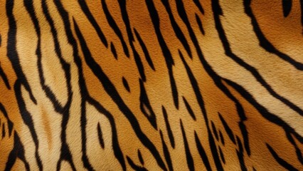 Wall Mural - tiger skin pattern with texture as background.