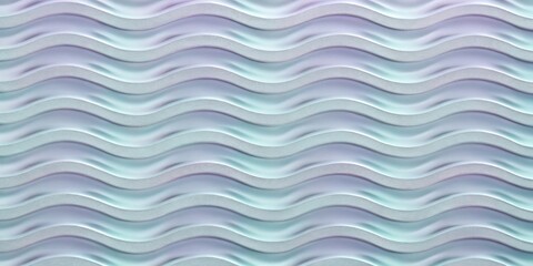 Canvas Print - A soothing pattern of wavy lines in soft pastel colors.