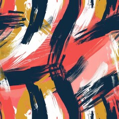 Poster - Abstract Brushstrokes: Dynamic Wallpaper Pattern