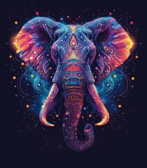 Sticker - Celestial Elephant Design for Apparel