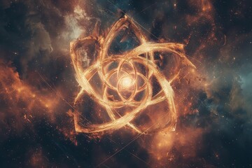 Poster - Cosmic Radiance: RaÃ«lian Symbol Intertwined