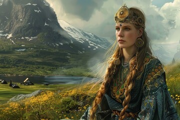 Poster - Norse Goddess of Joy: Nanna's Artistic Depiction