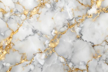 Wall Mural - luxurious, white, stone, shiny, close up, smooth, decoration,marble, detailed, natural, abstract, contemporary, White grey and gold marble texture wallpaper with a depth of field effect