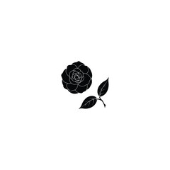 Wall Mural - black and white rose