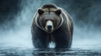 Wall Mural - Black bear isolated on a plain white surface