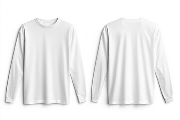 white long sleeve tshirt mockup isolated created with generative ai